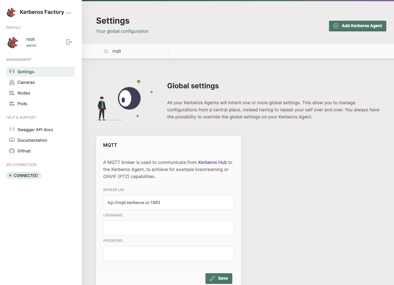 MQTT settings