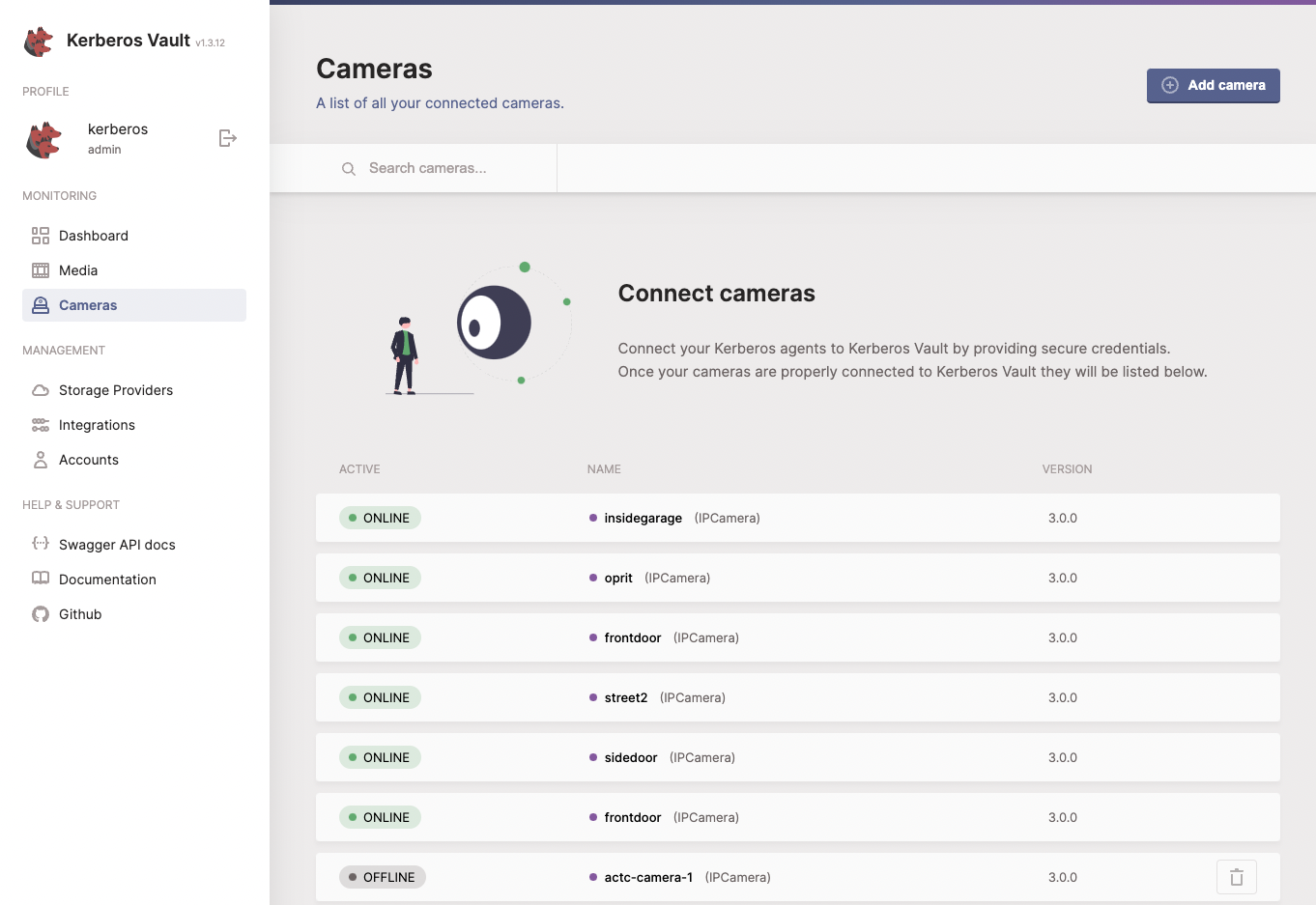 Agents connected to Kerberos Vault