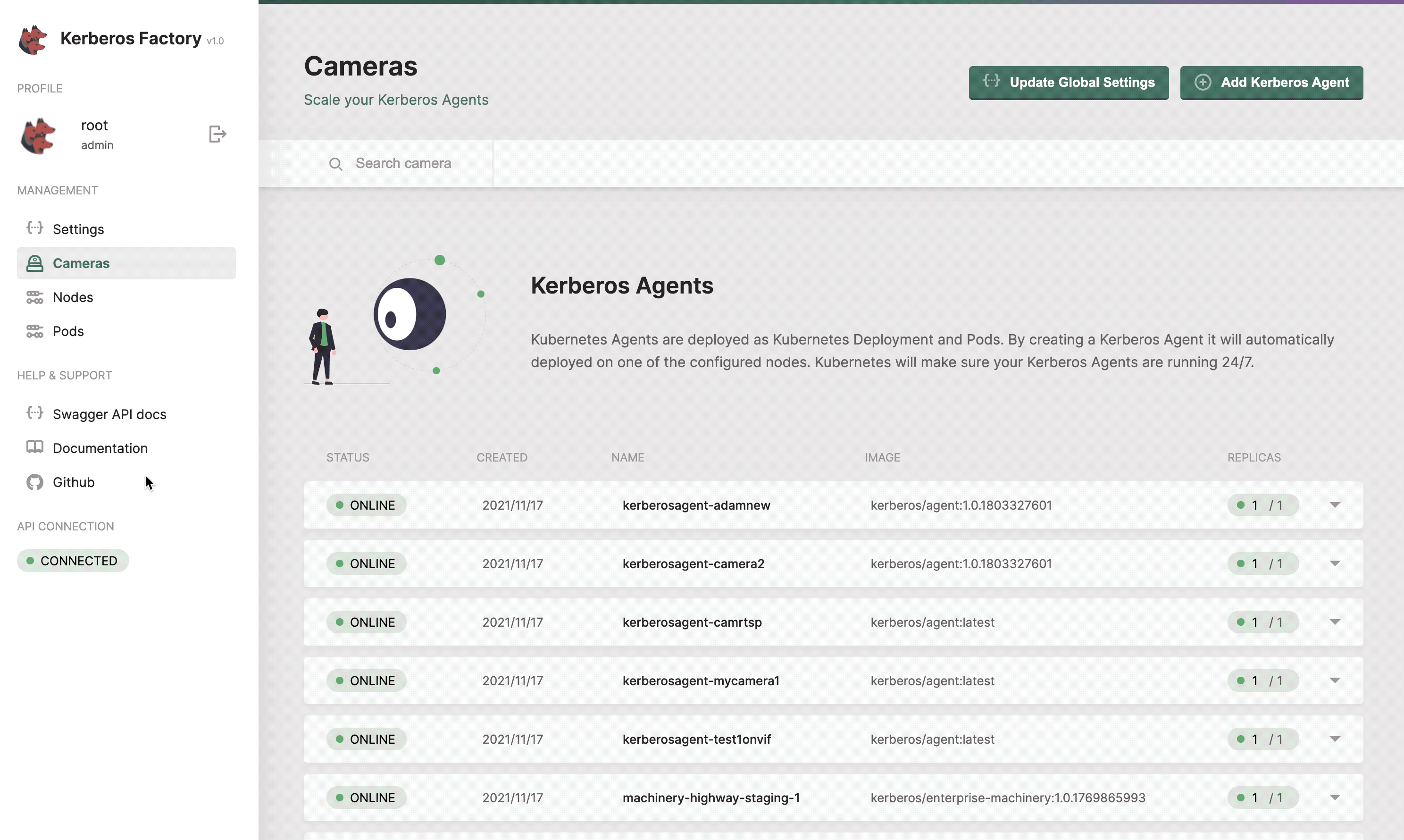 You can specify the configurations on a global level, so all Agents will inherit from that.