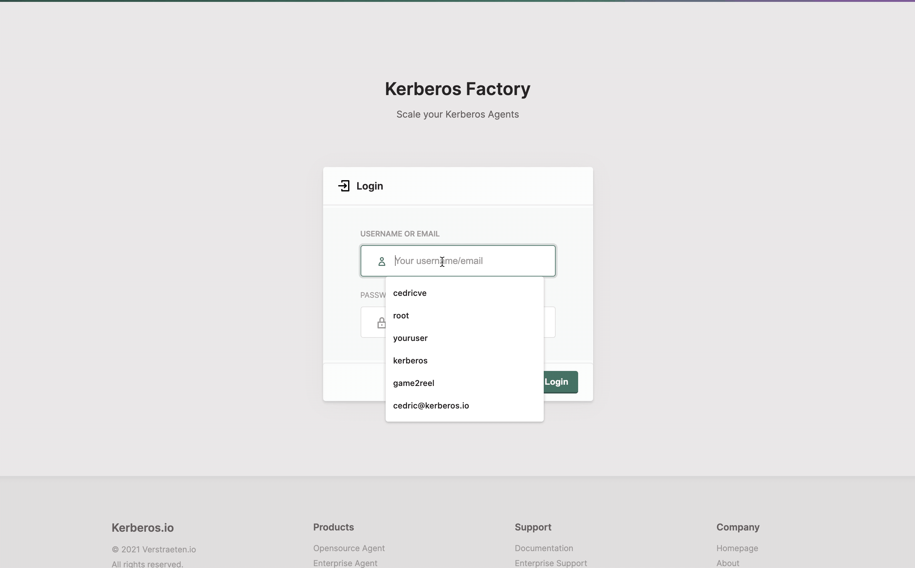 Login into the Factory interface.