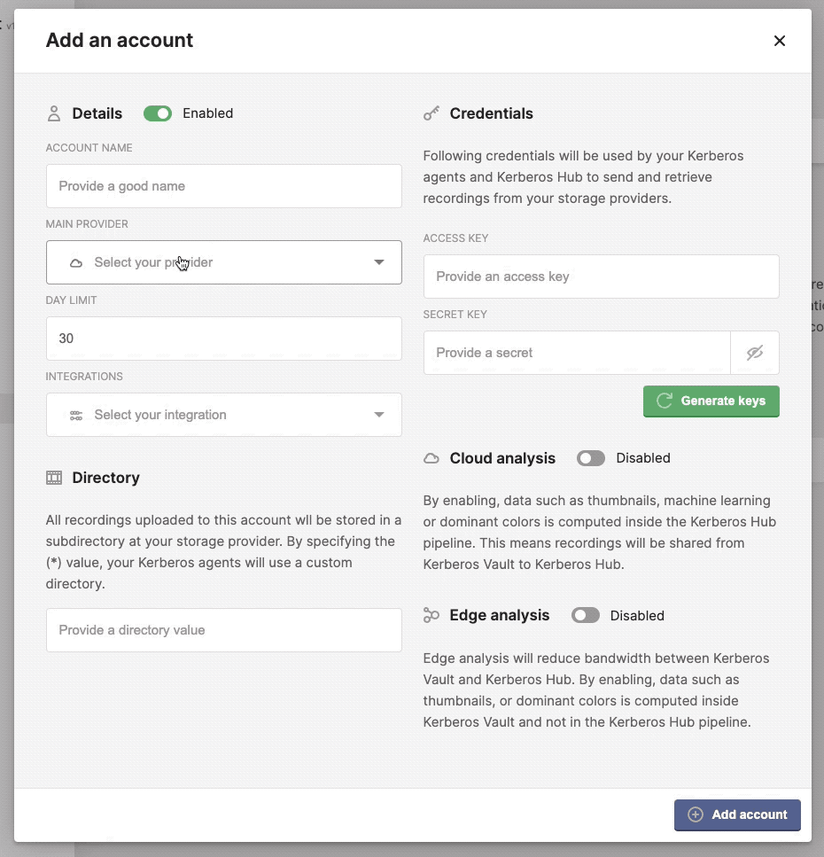 Create a secure account.